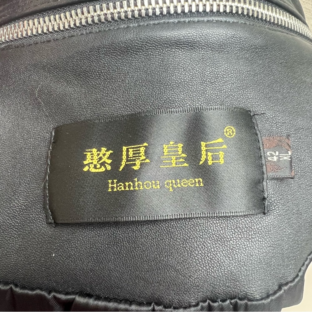 HanHou Queen Sheep Skin Leather Moto Style Jacket - Picture 15 of 15